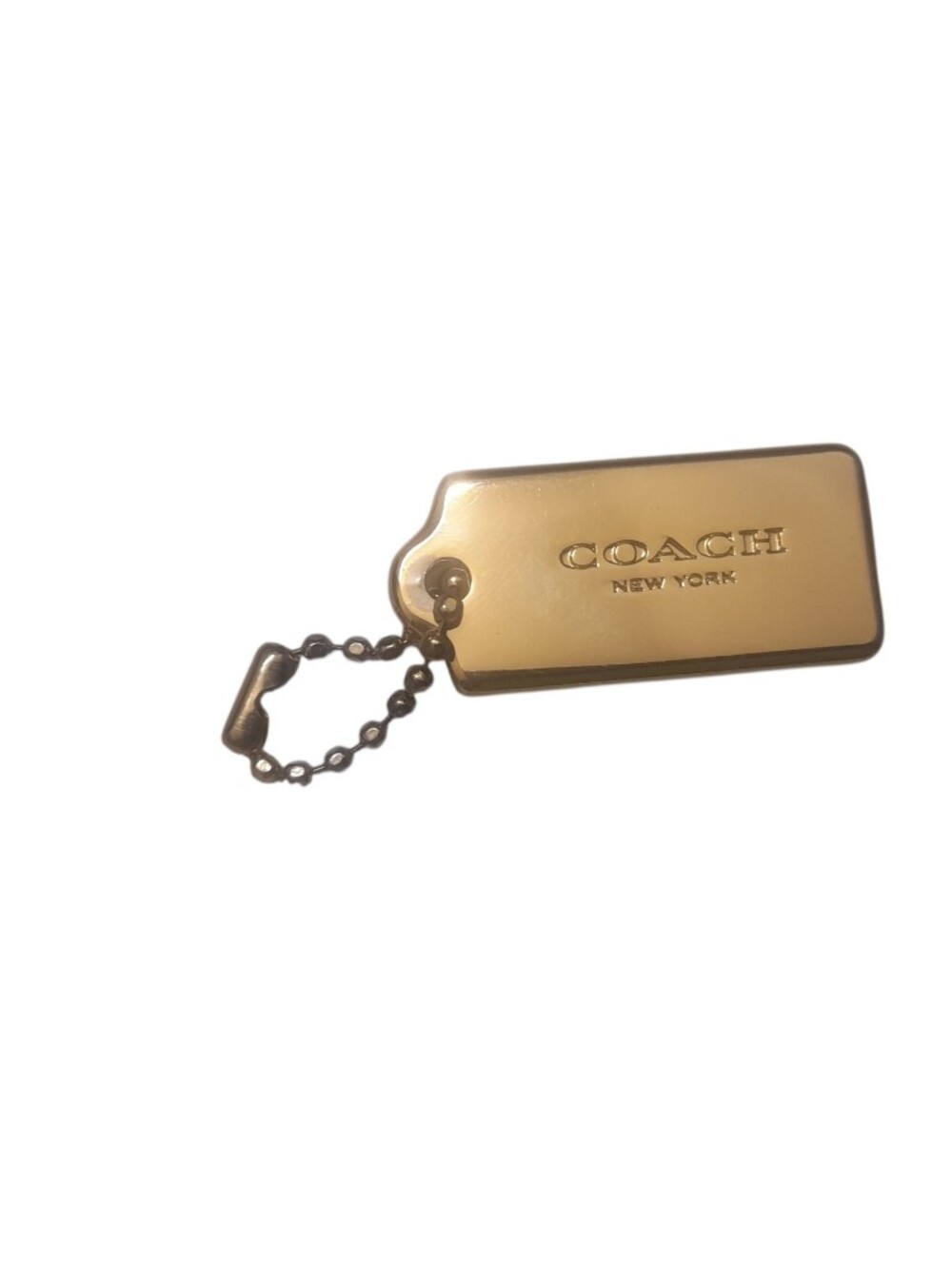 Authentic COACH Gold Tone Hang Tag Bag Charm